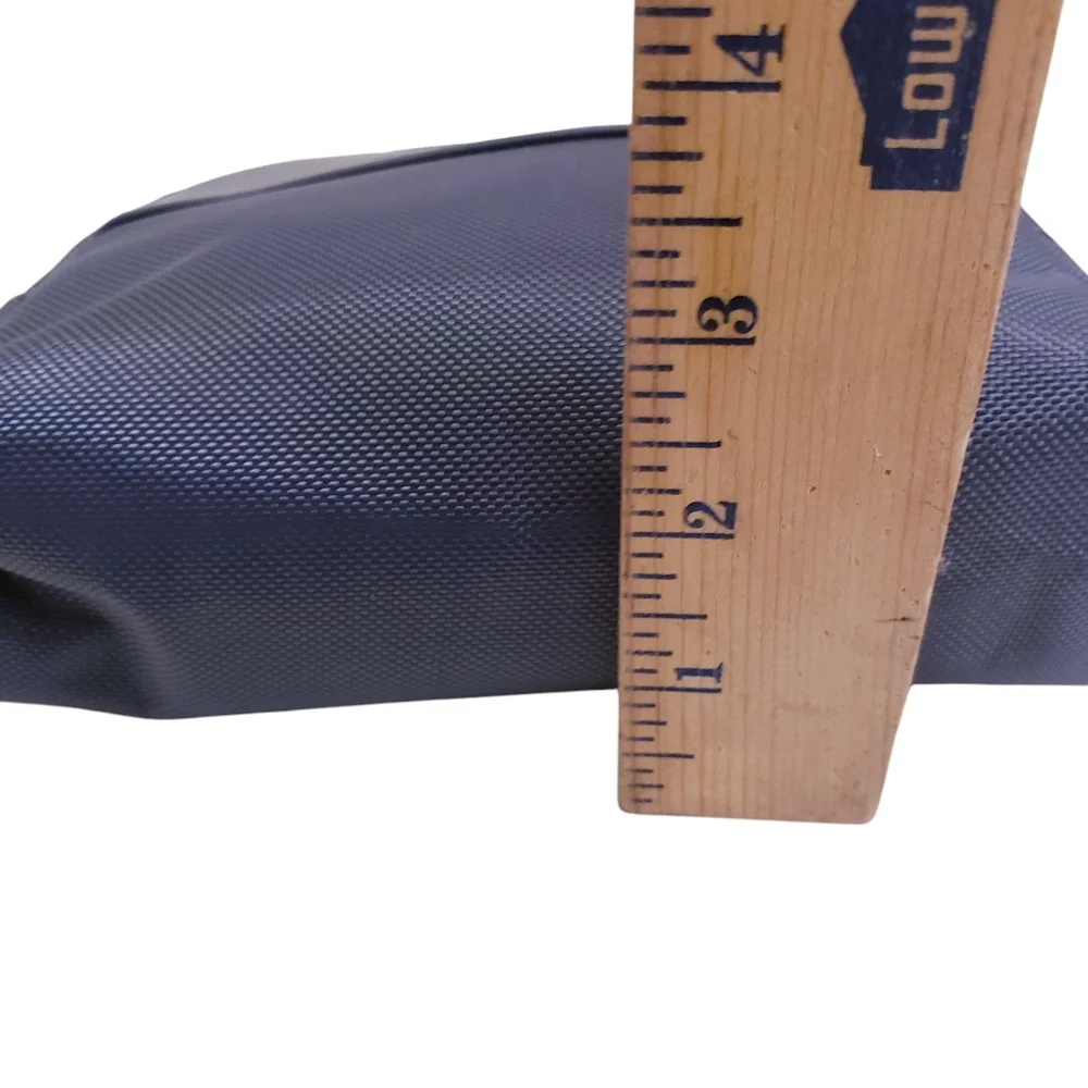 TUMI Gray Nylon Zippered Pouch Travel Suitcase Luggage Organization 5” x 7”